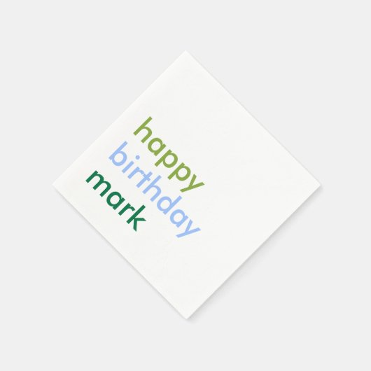Einfache, moderne Geburtstagsfeier Serviette (Ecke)