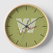 Einfache, moderne Geburtstagsgürtel mit Monogramm Uhr (Vorderseite)