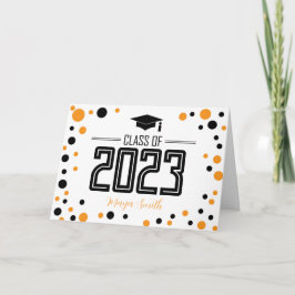 Einfache, moderne, gelb-hinten Abschluss-Karte Karte