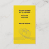 Einfache moderne gelbe verworrene visitenkarte (Rückseite)