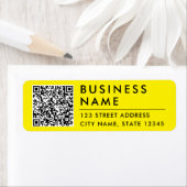 Einfache, moderne, gelbe Website QR Code Rückgabea (Insitu)