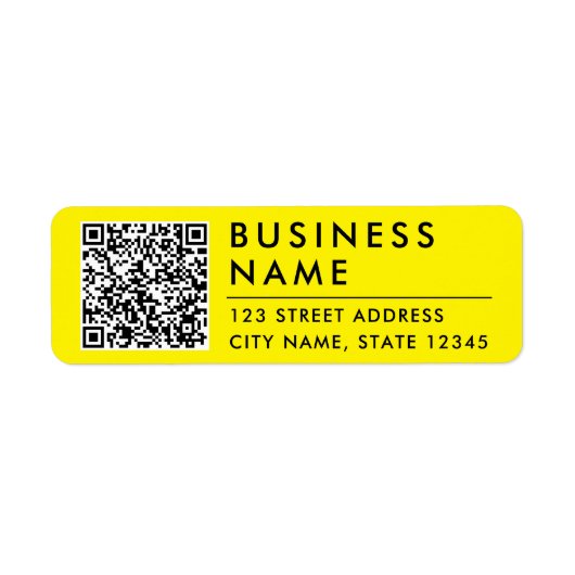 Einfache, moderne, gelbe Website QR Code Rückgabea (Vorne)