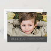 Einfache moderne Gemeinschaft für Ihm Foto Danke Postkarte (Vorne/Hinten)
