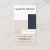 Einfache moderne Geometrie Empfehlungskarte (Rückseite)