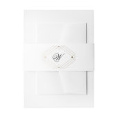 Einfache moderne geometrische Golddiamant-Monogram Einladungsbanderole (Vorderseite Beispiel)