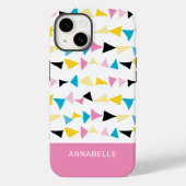 Einfache moderne geometrische Konfetti-Vorname Case-Mate iPhone Hülle (Rückseite)