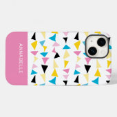 Einfache moderne geometrische Konfetti-Vorname Case-Mate iPhone Hülle (Rückseite (Horizontal))