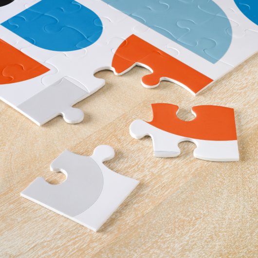 Einfache moderne geometrische Kunst Puzzle (Seite)