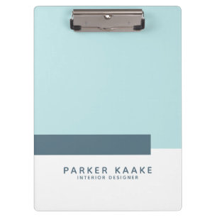 Einfache moderne geometrische Pastellfarbe Blau Klemmbrett