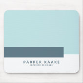 Einfache moderne geometrische Pastellfarbe Blau Mousepad (Vorne)