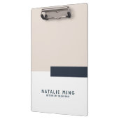 Einfache moderne geometrische Pastellfarben Klemmbrett (Links)