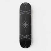 Einfache moderne geometrische Sterne Schwarz Skateboard (Vorderseite)