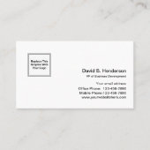 Einfache moderne Geschäftsvorlage Visitenkarte (Vorderseite)