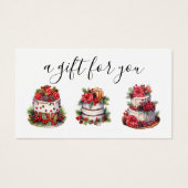 Einfache, moderne Geschenkgutscheine Backkuchen (Vorderseite)