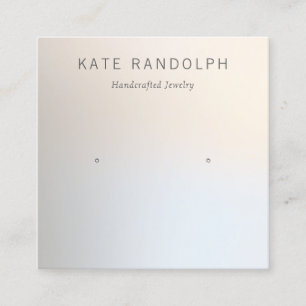 Einfache moderne Gestütsohre Schmuckanzeige Quadratische Visitenkarte