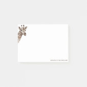 Einfache moderne Giraffe Personalisiert Post-it Klebezettel (Vorderseite)