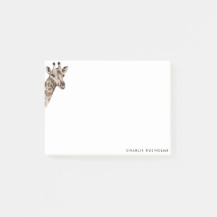 Einfache moderne Giraffe Personalisiert Post-it Klebezettel