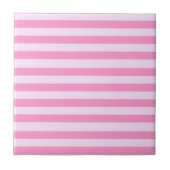 Einfache moderne Girl-Pink-Streifenmuster Fliese (Vorderseite)