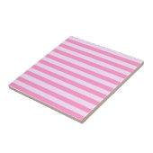 Einfache moderne Girl-Pink-Streifenmuster Fliese (Seite)