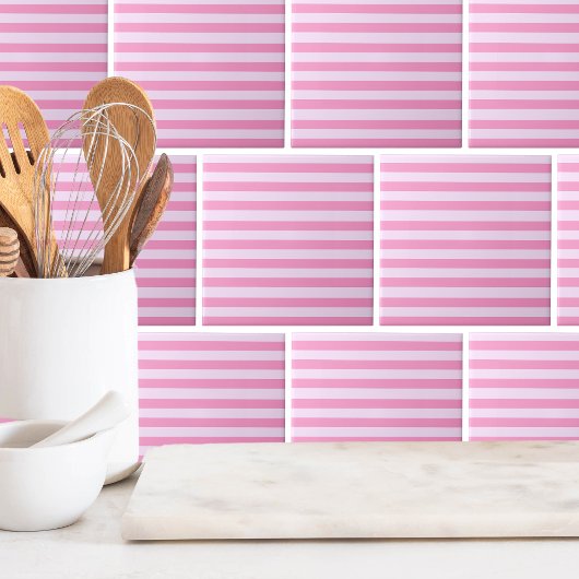 Einfache moderne Girl-Pink-Streifenmuster Fliese