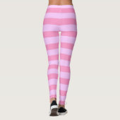 Einfache moderne Girl-Pink-Streifenmuster Leggings (Rückseite)
