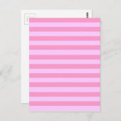 Einfache moderne Girl-Pink-Streifenmuster Postkarte (Vorne/Hinten)