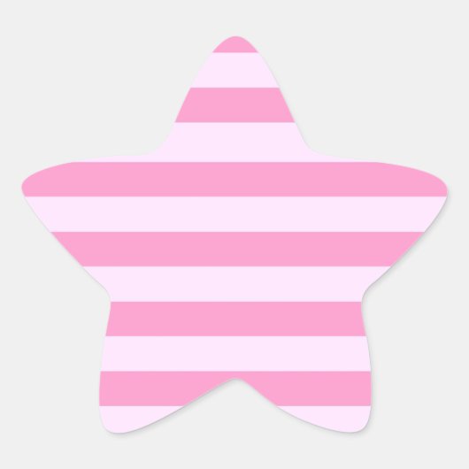Einfache moderne Girl-Pink-Streifenmuster Stern-Aufkleber (Vorderseite)