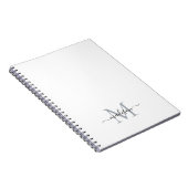 Einfache moderne Girly Script Monogram Black Notizblock (Rechte Seite)