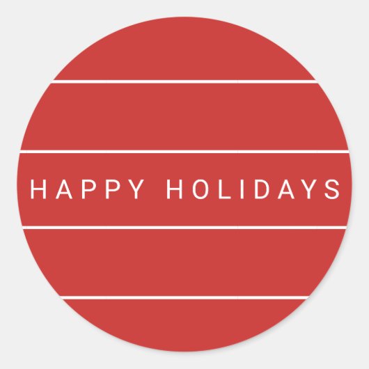 Einfache moderne glückliche Ferien Runder Aufkleber (Vorderseite)