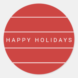 Einfache moderne glückliche Ferien Runder Aufkleber