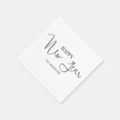 Einfache, moderne, glückliche Neujahrszeitung Napk Serviette (Ecke)