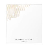 EINFACHE MODERNE GOLD HONEYCOMB NOTIZBLOCK (Vorderseite)