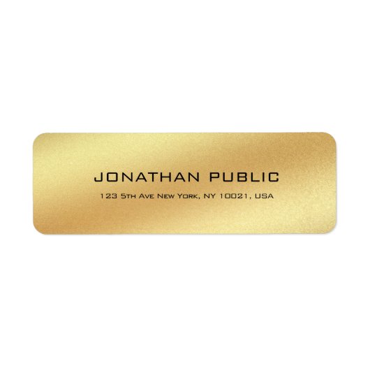 Einfache moderne Gold-Look Eleganter Schlichter Ch (Vorne)