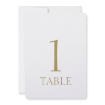 Einfache moderne Gold-Metallic-Tischnummer