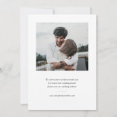 Einfache moderne Gold Multi Foto Hochzeit Save The Date (Rückseite)