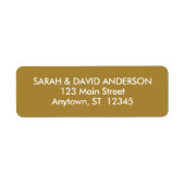 Einfache, moderne Gold-Rücksendeadresse (Vorne)