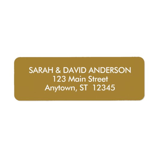 Einfache, moderne Gold-Rücksendeadresse (Vorne)