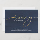 Einfache moderne Gold Script Frohe Weihnachten (Vorderseite)
