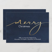 Einfache moderne Gold Script Frohe Weihnachten (Vorne/Hinten)