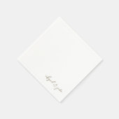 Einfache moderne Gold-Script-Namen Wedding Napkins Serviette (Ecke)
