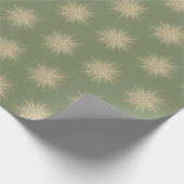Einfache moderne Gold-Sternexplosion Soft Green Ch Geschenkpapier (Ecke)