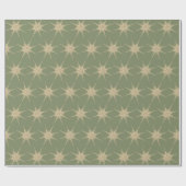 Einfache moderne Gold-Sternexplosion Soft Green Ch Geschenkpapier (Flach)