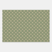 Einfache moderne Gold-Sternexplosion Soft Green Ch Geschenkpapier Set (Vorderseite 2)
