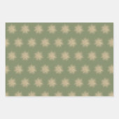 Einfache moderne Gold-Sternexplosion Soft Green Ch Geschenkpapier Set (Vorderseite)