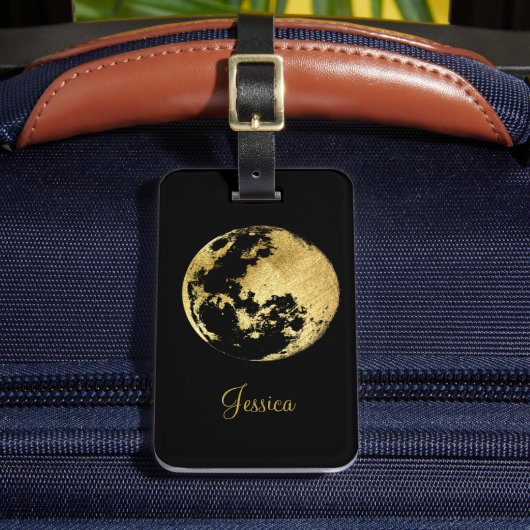 Einfache moderne Goldene Karte Gepäckanhänger (Vorderseite Insitu 2)