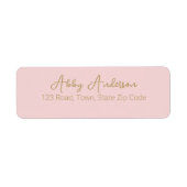 Einfache moderne Goldene Schrift | Pink (Vorne)