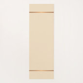Einfache, moderne, goldfarbene mit Monogramm Strei Yogamatte (Rückseite)