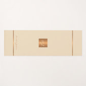 Einfache, moderne, goldfarbene mit Monogramm Strei Yogamatte (Vorderseite (Horizontal))