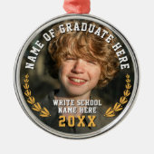 Einfache moderne Goldgelbe Foto-Medaille Ornament Aus Metall (Vorne)