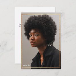 Einfache moderne Goldgrenze Abschluss Vielen Dank  Einladung